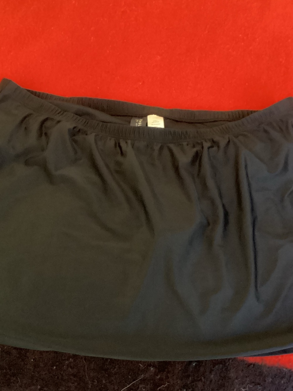 Swimsuits For All Black Mini Skirt with Elastic Waist